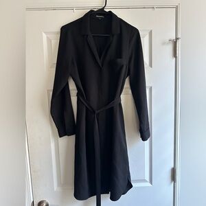 Express button up dress with tie